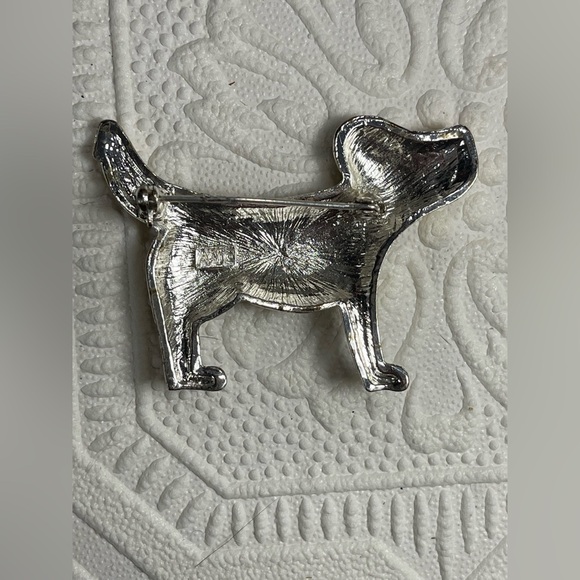 Vintage Dalmatian Dog Enamel Black and White AAi signed Brooch - Picture 8 of 9